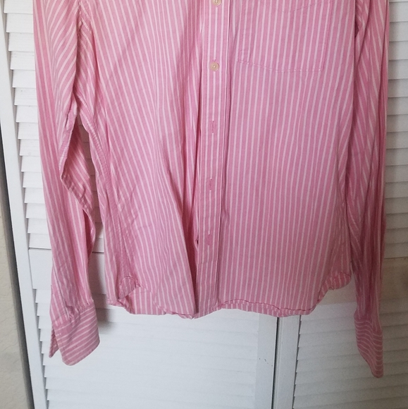 Hollister pink striped long sleeve button up dress - Picture 2 of 2